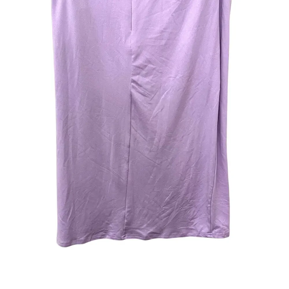 Vero Moda  Purple Above Knee Bodycon Skirt Side Slit Back Zip S NWT Streetwear